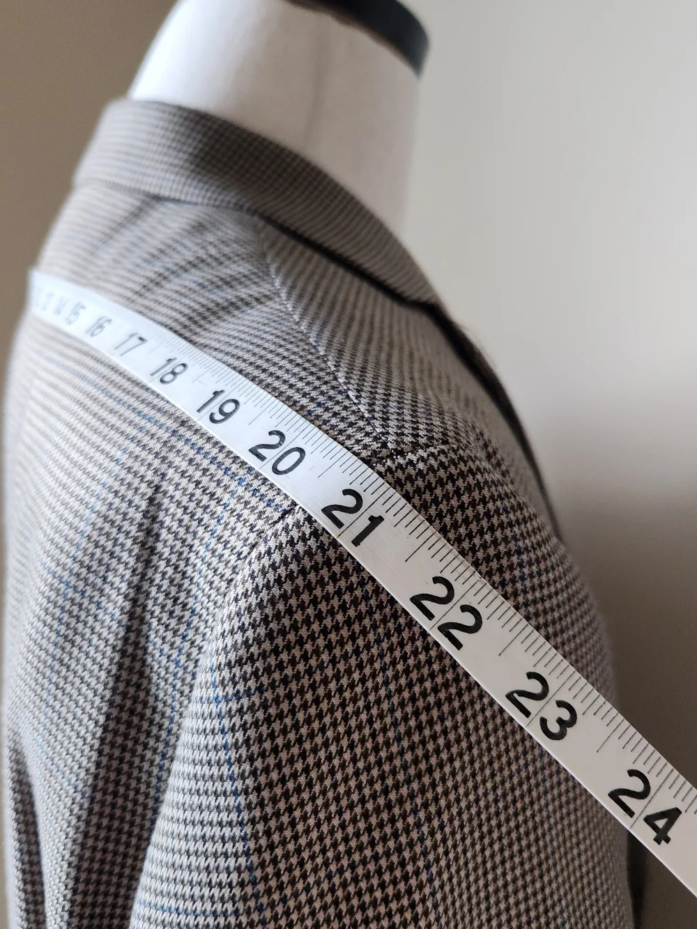 Lauren Ralph Lauren Mens 48R Tweed Look Houndstooth Blazer Tan Brown Sport Coat